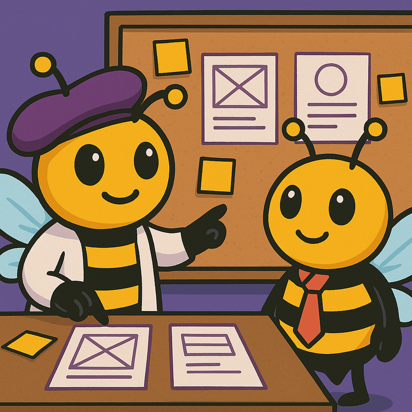 HoneyBot collaborating with product managers and designers on security